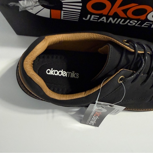 🆕 🖤 Akademiks Men’s Black & Tan Casual Oxford Shoes Size 13 — Modern Comfort - Picture 4 of 16